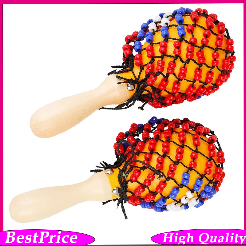 Musical Instrument Net - 1 Çift Boncuklu Fileli Ahşap Kum