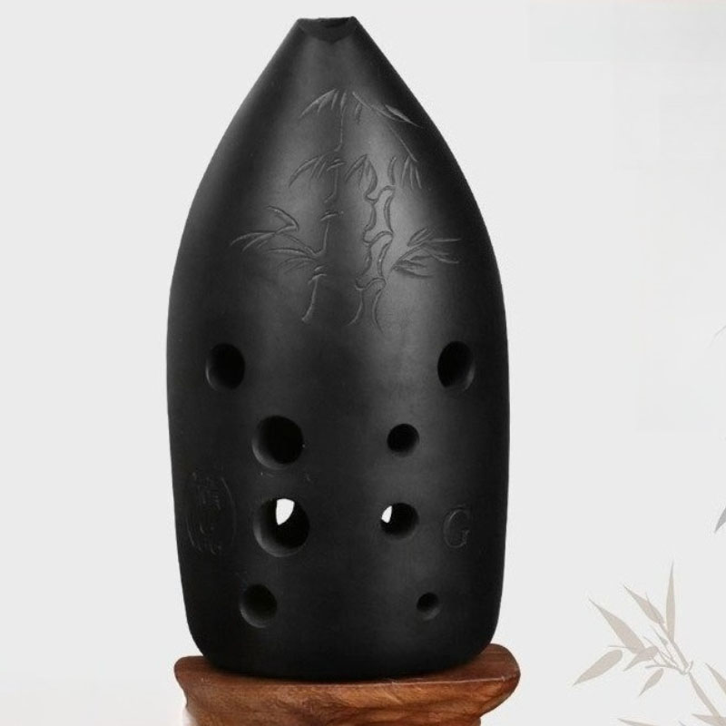 Musical Instrument Ancient - Profesyonel Çömlekçilik Xun Siyah 10 Delikli
