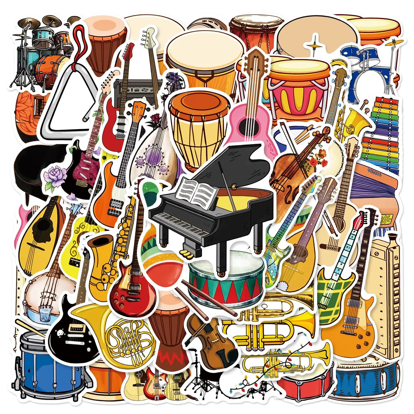Musical Instrument Tabla - 50 adet DIY karikatür müzik enstrümanı