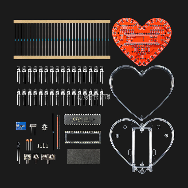 Musical Instrument Diy - RGB Renkli Akan Su Işığı Kalp