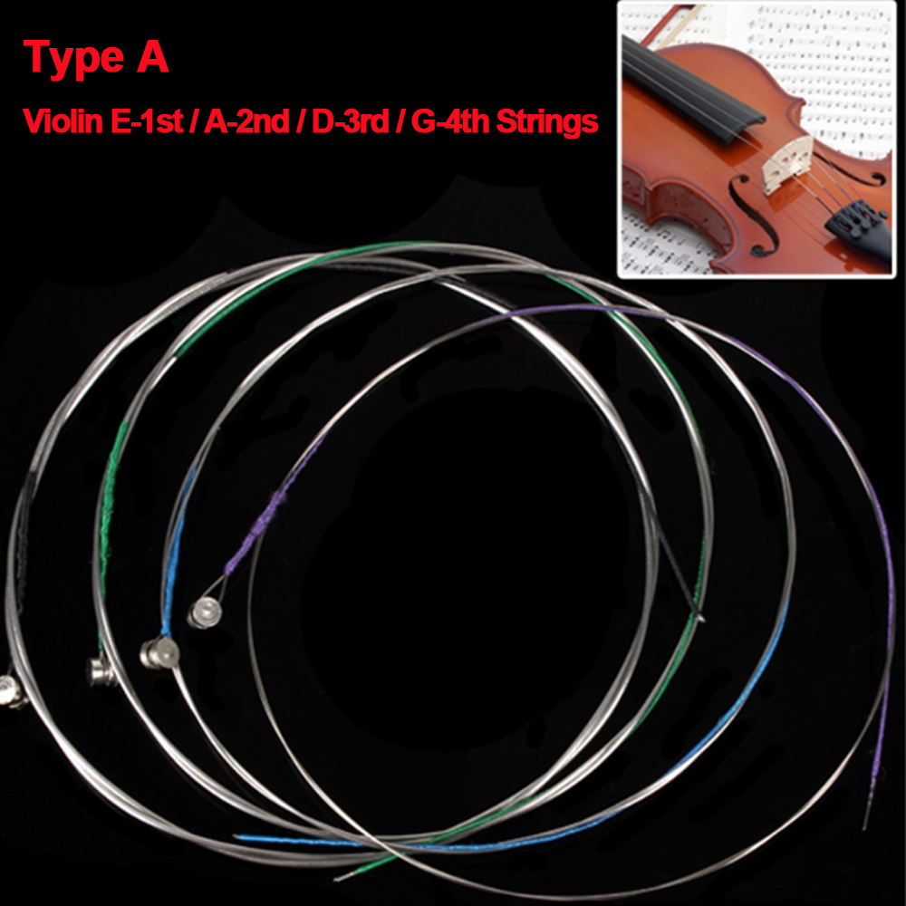 Musical Instrument Set - 4 adet/takım Keman Dizeleri E-A-D-G Çelik