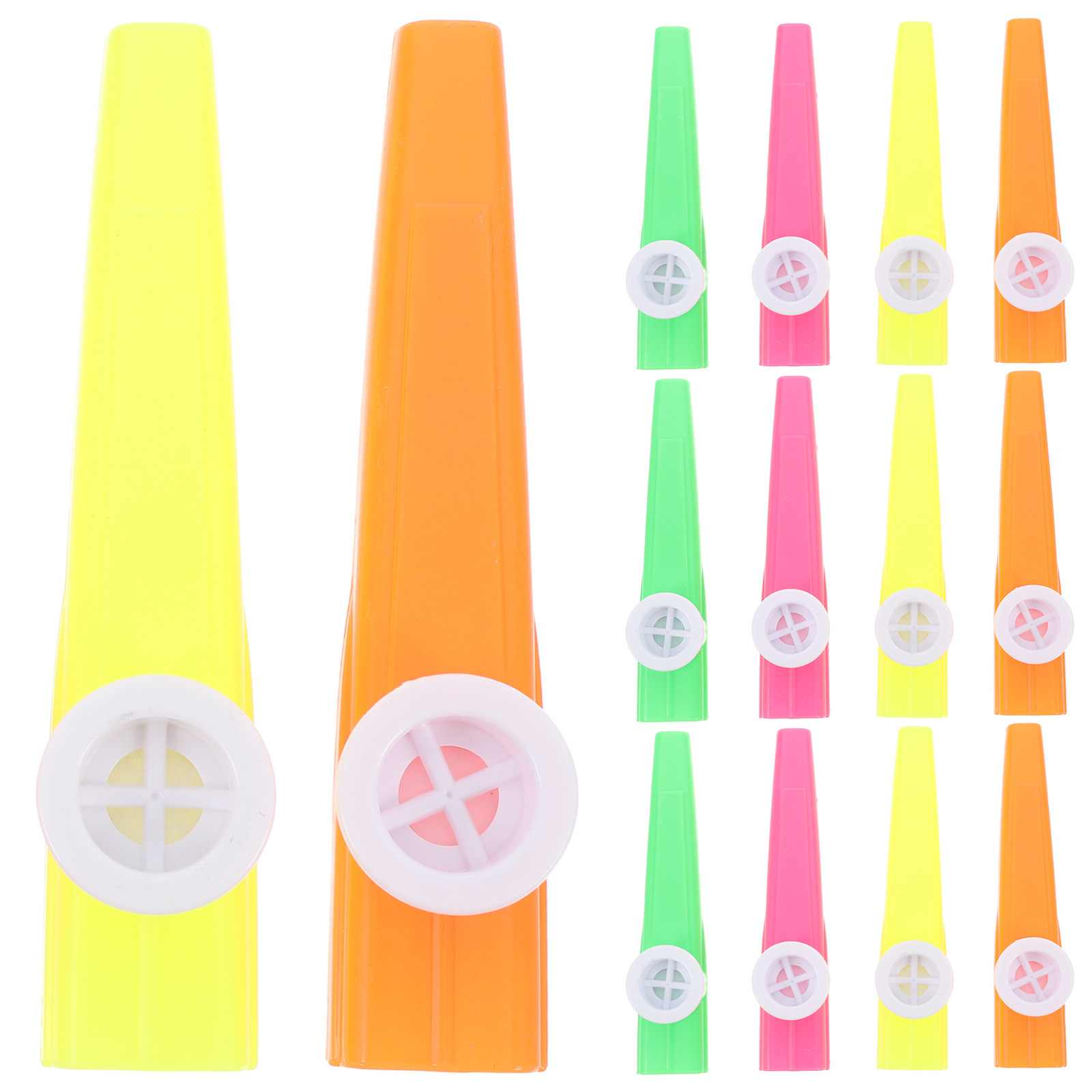 Musical Instruments Easy - 24 adet plastik Kazoos çeşitli renkler