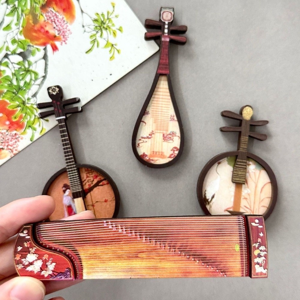 Musical Instrument Ancient - 4 adet/takım çin tarzı müzik aletleri