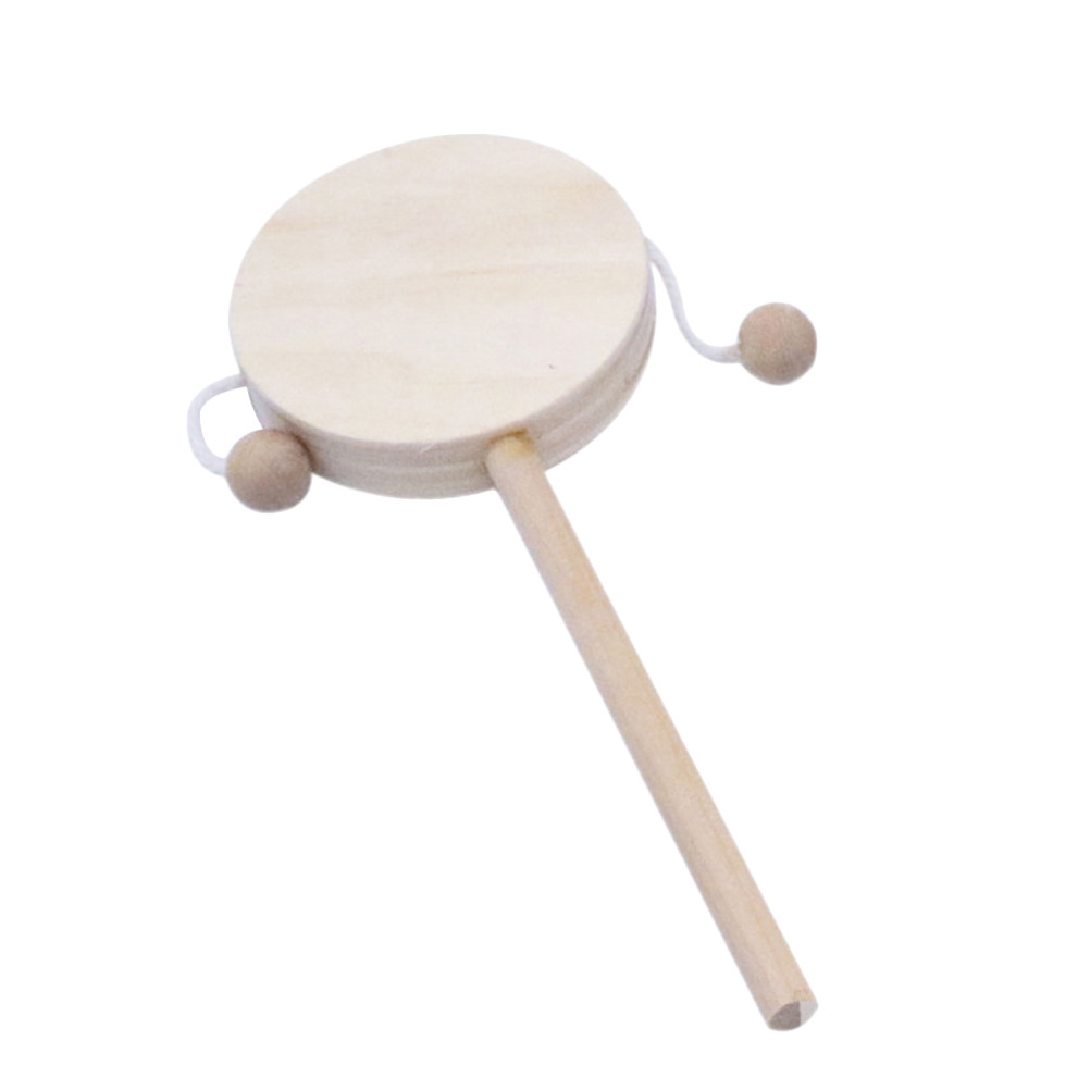 Musical Instrument Rattle - 1 Set DIY Çıngıraklı Davul Ahşap