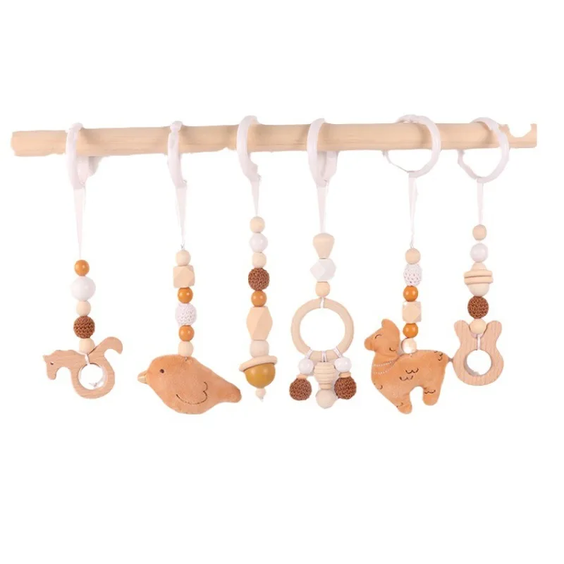 Musical Instrument Rattle - 6 adet ahşap bebek oyuncakları ahşap