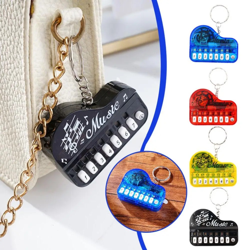 Musical Instruments Names - Mini Elektronik Piyano Klavye Anahtarlık, Yaratıcı