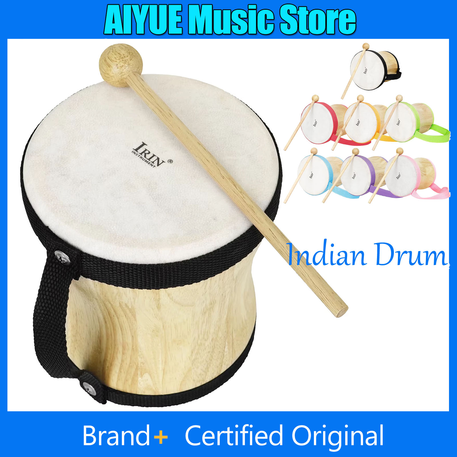 Musical Instrument Indian - IRIN Hint Davulu Ahşap Koyun Derisi