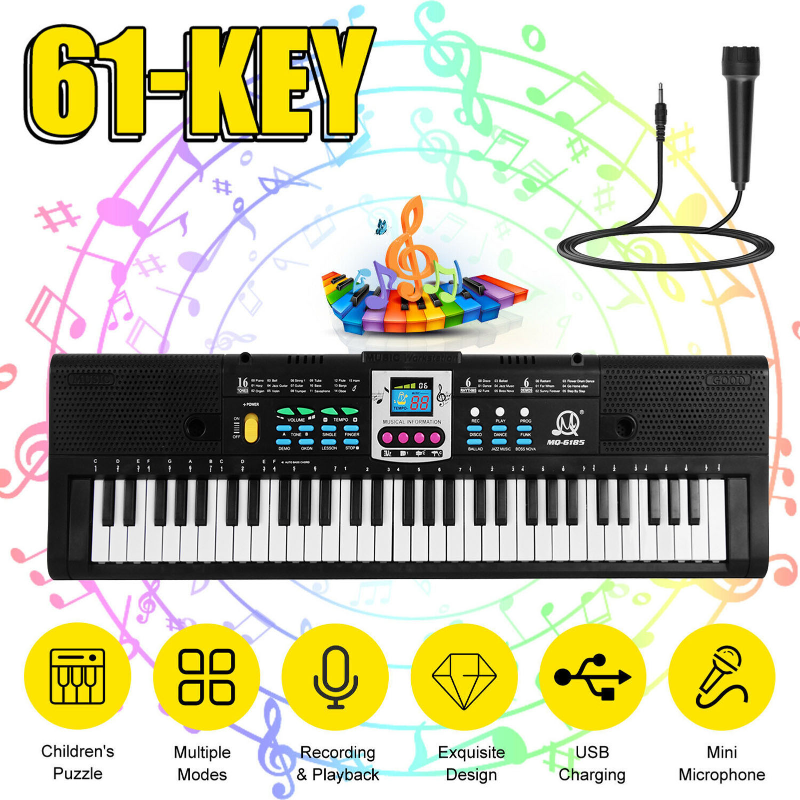 61 Tuşlu Dijital Müzik Elektro - Musical Instruments Names incelemesi ve fiyatı