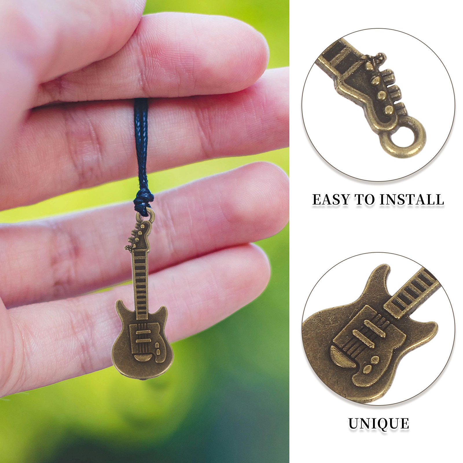 50 adet rustik gitar kolye Vin - Musical Instrument Diy incelemesi ve fiyatı