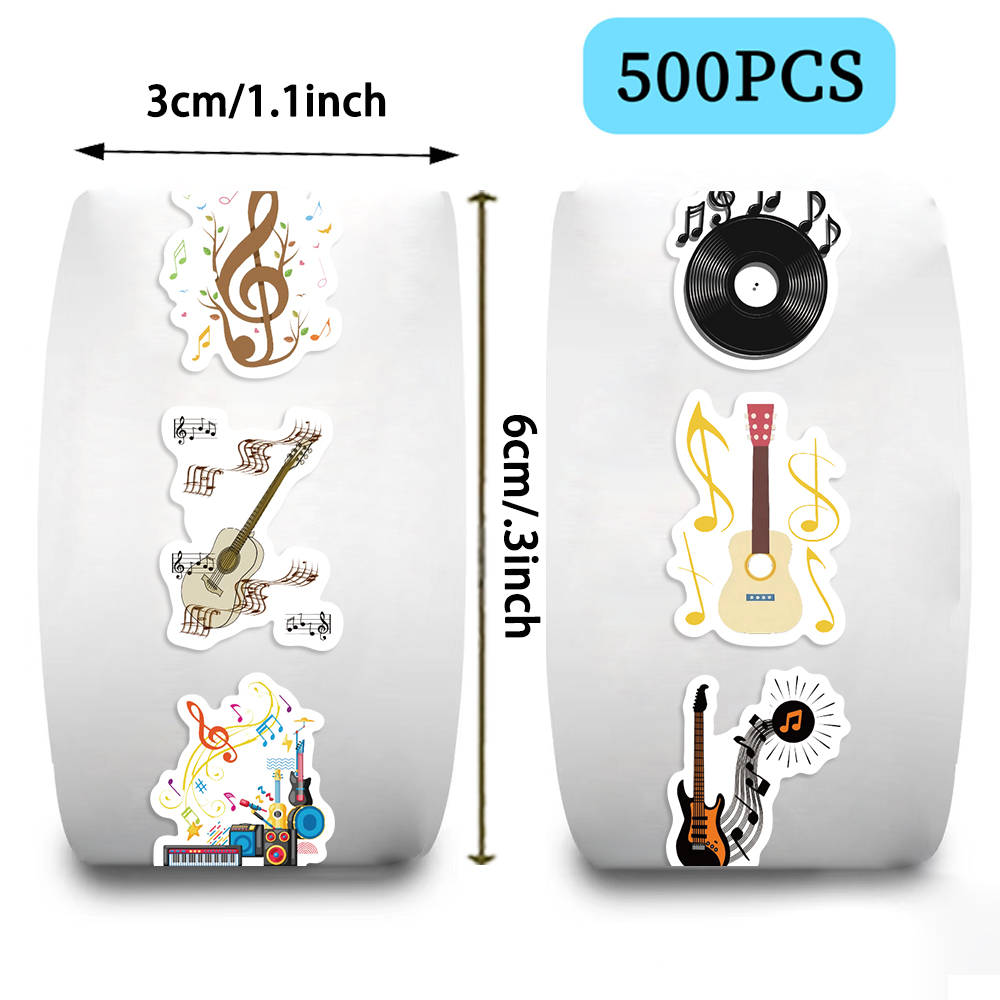 500 adet müzik temalı çıkartma - Musical Instrument Old incelemesi ve fiyatı