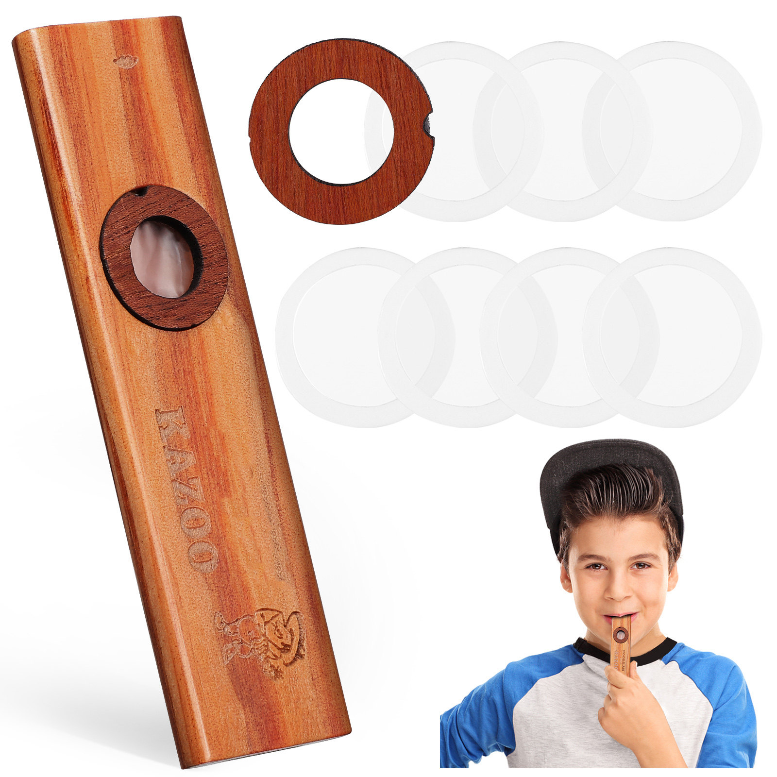 1 Set Ahşap Kazoo Müzik Aleti, - Musical Instruments Easy incelemesi ve fiyatı
