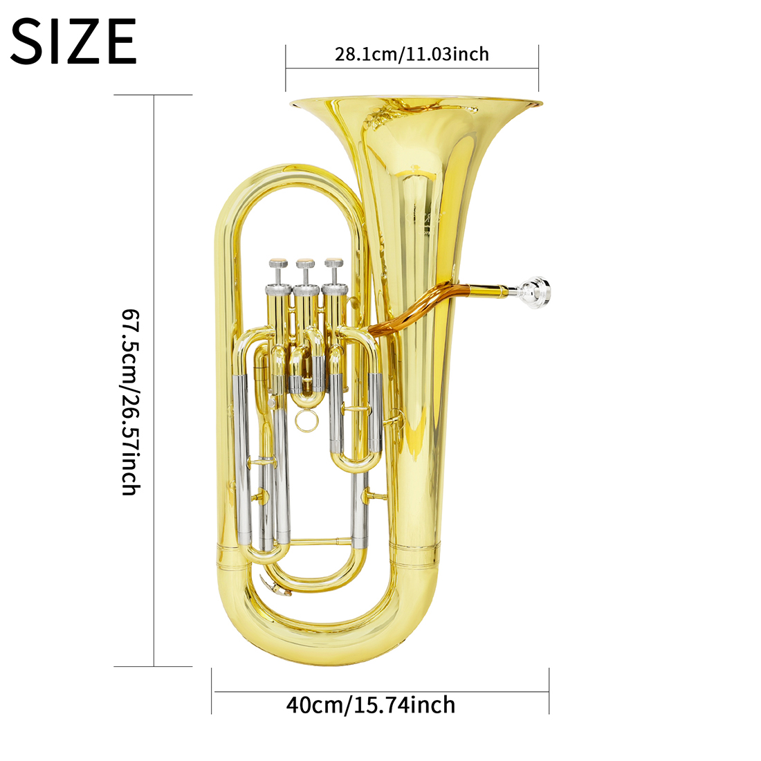 SLADE Bb Euphonium 3 Tuşlu Dik - Musical Instrument Euphonium incelemesi ve fiyatı